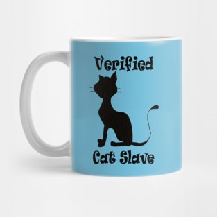 Funny Cat Lovers Verified Slave Meme Mug